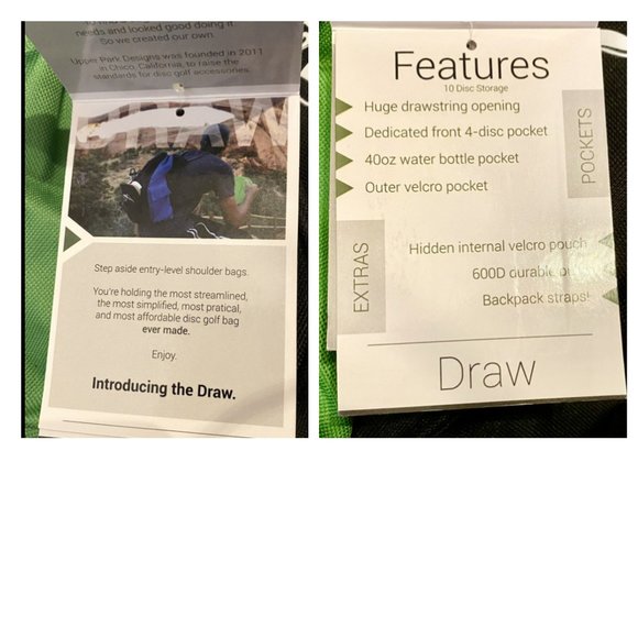 Sierra Nevada Drawstring Disc Golf Bag with Backpack Straps - Picture 4 of 4